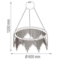 Світлодіодна люстра ASTORIA-38 38W, Horoz Electric, 019-040-0038-010