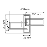 Світлодіодна люстра CONCORDE 24W 4000K чорний, Horoz Electric, 019-053-0024-020