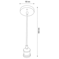 Світильник підвісний TESLA Е27 хром, Horoz Electric, 021-003-0001-040