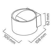 Світлодіодний світильник настінний SİSAM білий, Horoz Electric, 029-006-0008-010