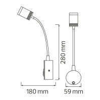 Світлодіодна підсвітка дзеркал-картин TURNA 3W, Horoz Electric, 040-007-0003-010