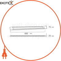 Светильник линейный черный LED 30W 6400К 2250Lm 165-265V 600мм./1/20