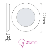 Світлодіодний світильник врізний Slim-18 18W 6400K, Horoz Electric, 056-003-0018-040