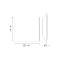 Світлодіодний світильник врізний Backlight 40W 6400K, Horoz Electric, 056-009-0040-020