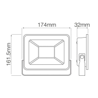 Прожектор світлодіодний ASLAN-50 50W 2700К, Horoz Electric, 068-010-0050-030
