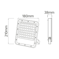 Прожектор світлодіодний OSELO-50 50W 6400K, Horoz Electric, 068-025-0050-010