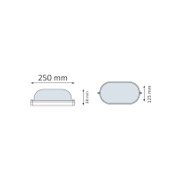 Світлодіодний світильник вологозахищений FARADAY-24 24W IP65 6400К білий, Horoz Electric, 071-015-0024-030
