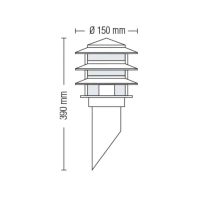 Світильник садово-парковий KAYIN-1 Е27, Horoz Electric, 075-003-0001-010