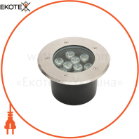 Світильник тротуарний LED 9W 900Lm 85-265V IP67 d-150мм.круглий мат.хром/12