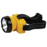 Фонарь аккумул.LED 1W 100Lm 220-240V 81х98мм. налобный черный