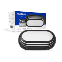 Антивандальний LED-світильник GLOBAL 1-GBH-06-1550-E 15W 5000K, Global, 1-GBH-06-1550-E