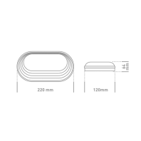 Антивандальний LED-світильник GLOBAL 1-GBH-06-1550-E 15W 5000K, Global, 1-GBH-06-1550-E
