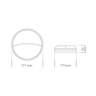 Антивандальний LED-світильник GLOBAL 1-GBH-07-1550-C 15W 5000K, Global, 1-GBH-07-1550-C