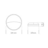 Антивандальний LED-світильник GLOBAL 1-GBH-07-2050-C 20W 5000K, Global, 1-GBH-07-2050-C