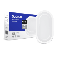 Антивандальний LED-світильник GLOBAL 12W 5000K (IP65) для ЖКГ овал, Global, 1-GBH-1250-E