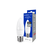LED лампа Global C37 CL-F 5W яскраве світло E27 (1-GBL-132), Global, 1-GBL-132