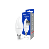 LED лампа GLOBAL C37 CL-F 5W яскраве світло E14 (1-GBL-134), Global, 1-GBL-134