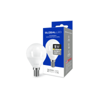 LED лампа Global G45 F 5W тепле світло E14 (1-GBL-143), Global, 1-GBL-143