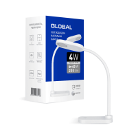 Настільна лампа GLOBAL DL-02 4W 4100K біла, Global, 1-GDL-02-0441-WT