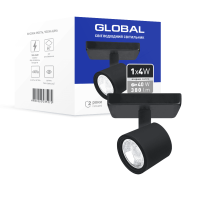 Світильник світлодіодний GSL-02S GLOBAL 4W 4100K чорний, Global, 1-GSL-20441-SB