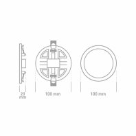LED-світильник точковий врізний GLOBAL SP adjustable 6W, 3000K (коло), Global, 1-GSP-01-0630-C