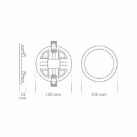 LED-світильник точковий врізний GLOBAL SP adjustable 6W, 4100K (коло), Global, 1-GSP-01-0641-C