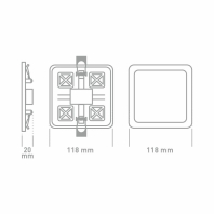 LED-світильник точковий врізний GLOBAL SP adjustable 9W, 3000K (квадрат), Global, 1-GSP-01-0930-S