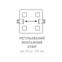 LED-світильник точковий врізний GLOBAL SP adjustable 9W, 3000K (квадрат), Global, 1-GSP-01-0930-S