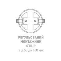 LED-світильник точковий врізний GLOBAL SP adjustable 14W, 4100K (коло), Global, 1-GSP-01-1441-C