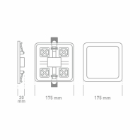 LED-світильник точковий врізний GLOBAL SP adjustable 14W, 4100K (квадрат), Global, 1-GSP-01-1441-S