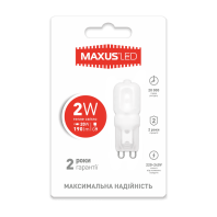 LED лампа Maxus G9 2W тепле світло 220V (1-LED-201), Maxus, 1-LED-201