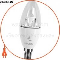 LED лампа MAXUS 6W тепле світло C37 Е14 (1-LED-421)