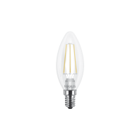 Лампа світлодіодна філаментна MAXUS C37 4W яскраве світло E14 (1-LED-538-01), Maxus, 1-LED-538-01