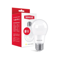 Лампа светодиодная MAXUS 1-LED-773 A55 8W 3000K 220V E27