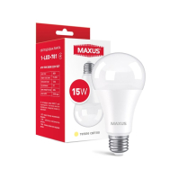 Лампа світлодіодна MAXUS 1-LED-781 A70 15W 3000K 220V E27, Maxus, 1-LED-781