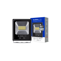 Прожектор GLOBAL FLOOD LIGHT 50W 5000K холодне світло (1-LFL-004), Global, 1-LFL-004