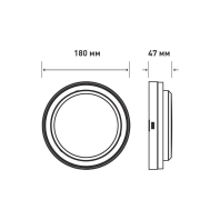 Накладний настінно-стельовий світлодіодний світильник MAXUS MBH 15W 3CCT IP65 WH Circle, Maxus, 1-MBH-15W-WHC