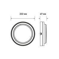 Накладний світлодіодний світильник MAXUS MBH 20W 3CCT IP65 WH Circle, Maxus, 1-MBH-20W-WHC