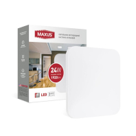 Світильник світлодіодний настінно-стельовий Maxus Ceiling light 24W 4100K S (квадрат), Maxus, 1-MCL-2441-01-S