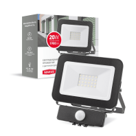 LED-прожектор з датчиком руху MAXUS FL-01 20W, 5000K sensor