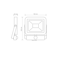 LED-прожектор з датчиком руху MAXUS FL-01 20W, 5000K sensor, Maxus, 1-MFL-01-2050s