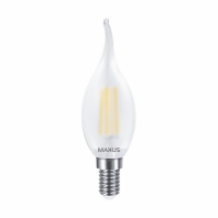 Лампа світлодіодна C37 FM-T 4W 4100K 220V E14 Frosted, Maxus, 1-MFM-732