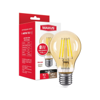 Лампа світлодіодна A60 FM 8W 2700K 220V E27 Golden, Maxus, 1-MFM-761