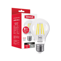 Лампа світлодіодна A60 FM 8W 4100K 220V E27 Clear, Maxus, 1-MFM-763