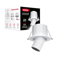 Светодиодный светильник точечный врезной поворотный Maxus Recessed Track Downlight 6W 3CCT White