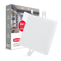 LED світильник точковий врізний MAXUS SP edge 24W, 4100К (квадрат), Maxus, 1-MSP-2441-S