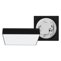 Накладний настінно-стельовий світлодіодний світильник 1-MSP-2441-SSB MAXUS SP Ceiling 24W 4100K Square Slim Black, Maxus, 1-MSP-2441-SSB