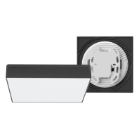 Накладний настінно-стельовий світлодіодний світильник 1-MSP-2441-SSG MAXUS SP Ceiling 24W 4100K Square Slim Gray, Maxus, 1-MSP-2441-SSG