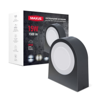 Фасадний світлодіодний світильник MAXUS MWL 15W 3CCT IP65 Black General