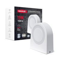 Фасадний світлодіодний світильник MAXUS MWL 15W 3CCT IP65 White General, Maxus, 1-MWL-15W-WG